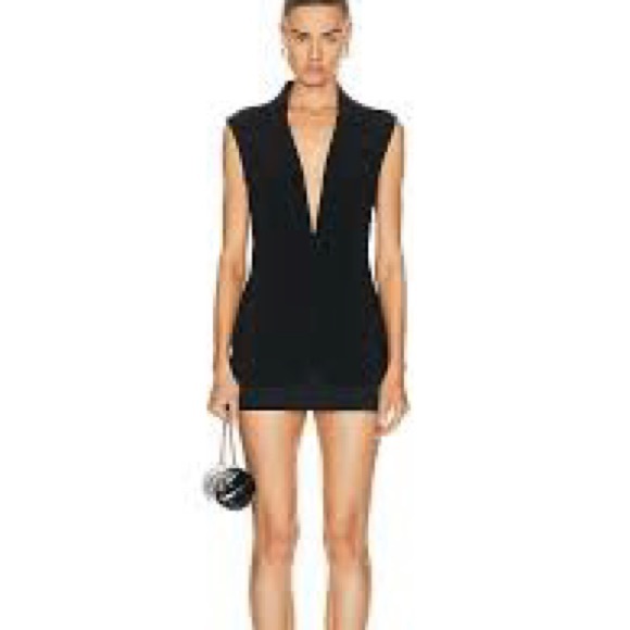 NWT Norma Kamali Sleeveless Single Breasted Long Jacket Vest Buttons Blazer - Picture 1 of 12